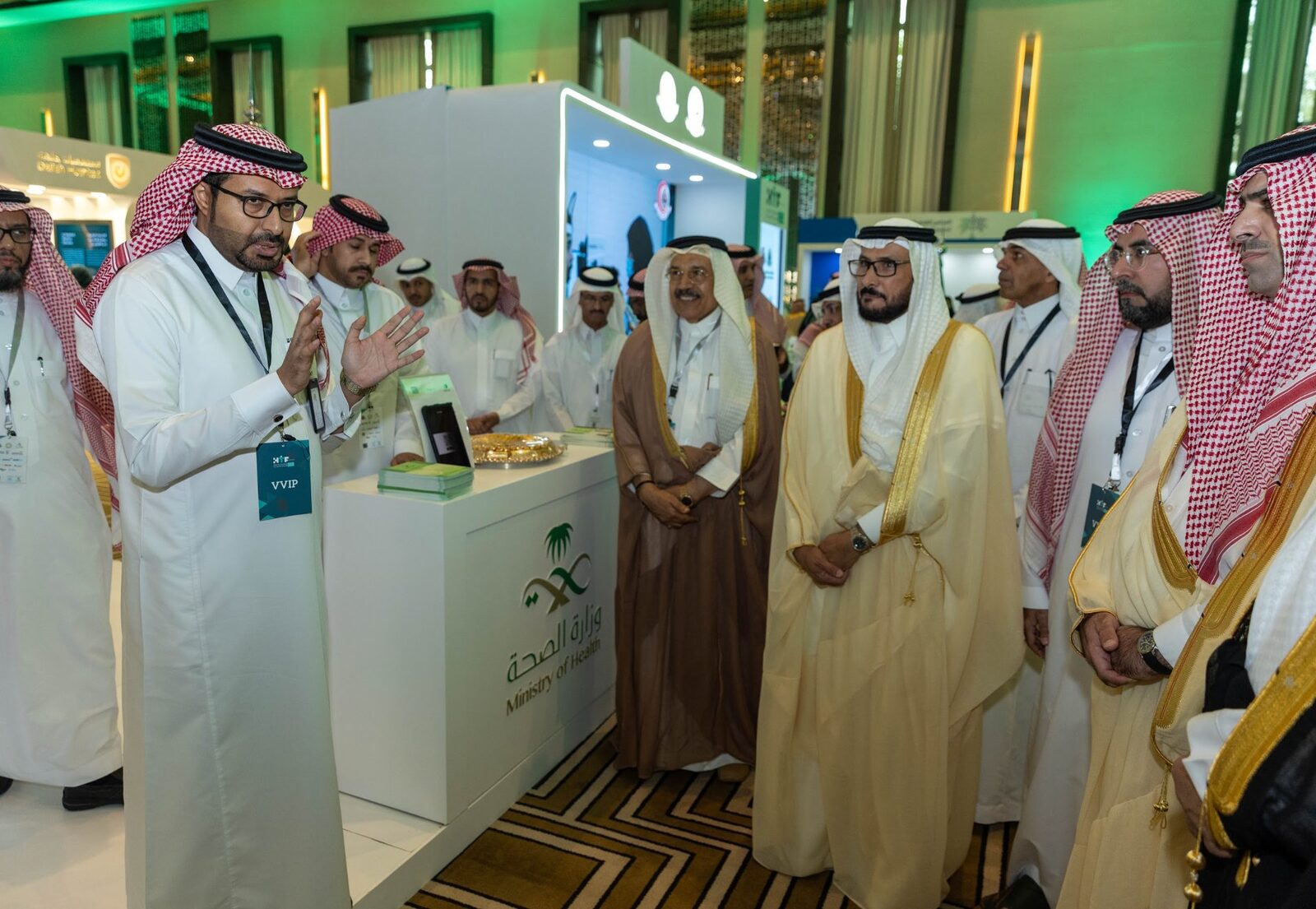 Exhibition tour at the Ministry of Health stand