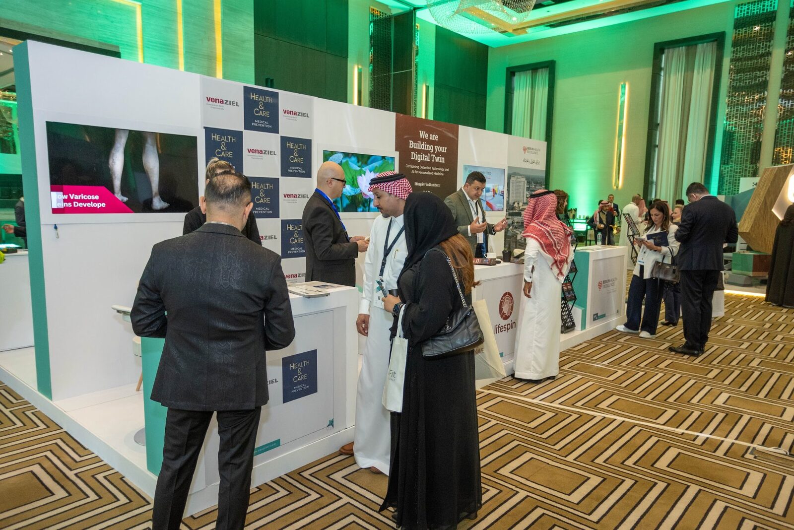 International pavilions on the exhibition floor